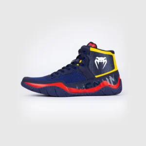 Venum Elite Wrestling Shoes - Blue/Yellow