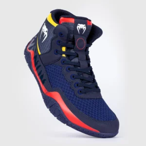 Venum Elite Wrestling Shoes - Blue/Yellow