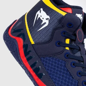 Venum Elite Wrestling Shoes - Blue/Yellow
