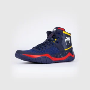 Venum Elite Wrestling Shoes - Blue/Yellow