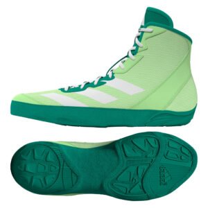Adidas Adizero Lime/White/Teal Wrestling Shoes