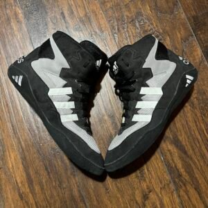 Adidas Black, Grey, And White Nitro Wrestling Shoes