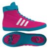 Adidas Combat Speed 4 Pink White Cyan Wrestling Shoes