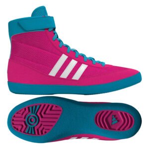 Adidas Combat Speed 4 Pink White Cyan Wrestling Shoes