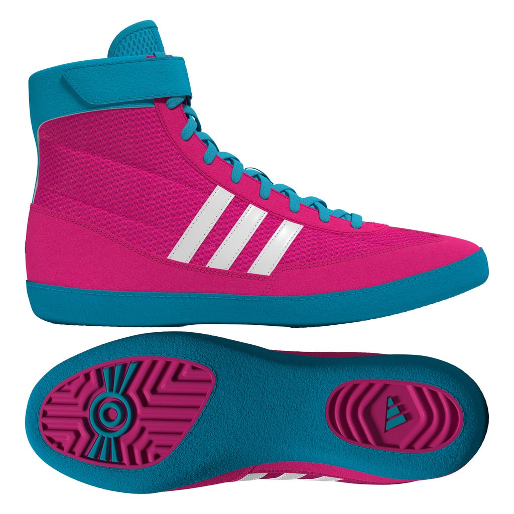 Adidas Combat Speed 4 Pink White Cyan Wrestling Shoes