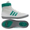 Adidas Combat Speed 4 White Teal Grey Wrestling Shoes