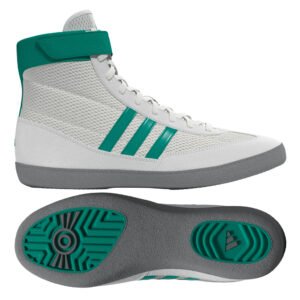 Adidas Combat Speed 4 White Teal Grey Wrestling Shoes