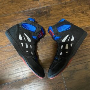 Asics Black, Blue and Red Gable Comp Wrestling Shoes