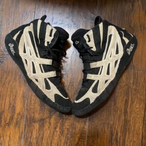 Asics Black & White Dan Gable Ultraflex Wrestling Shoes