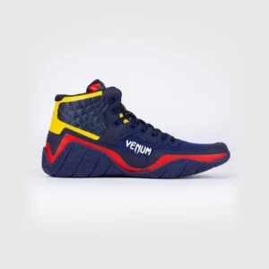Venum Elite Wrestling Shoes - Blue/Yellow