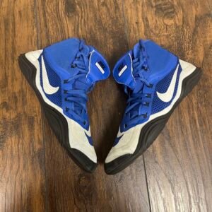 Nike Blue, White and Black Hypersweep Wrestling Shoes