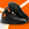 Revival Wrestling Shoe Black Orange